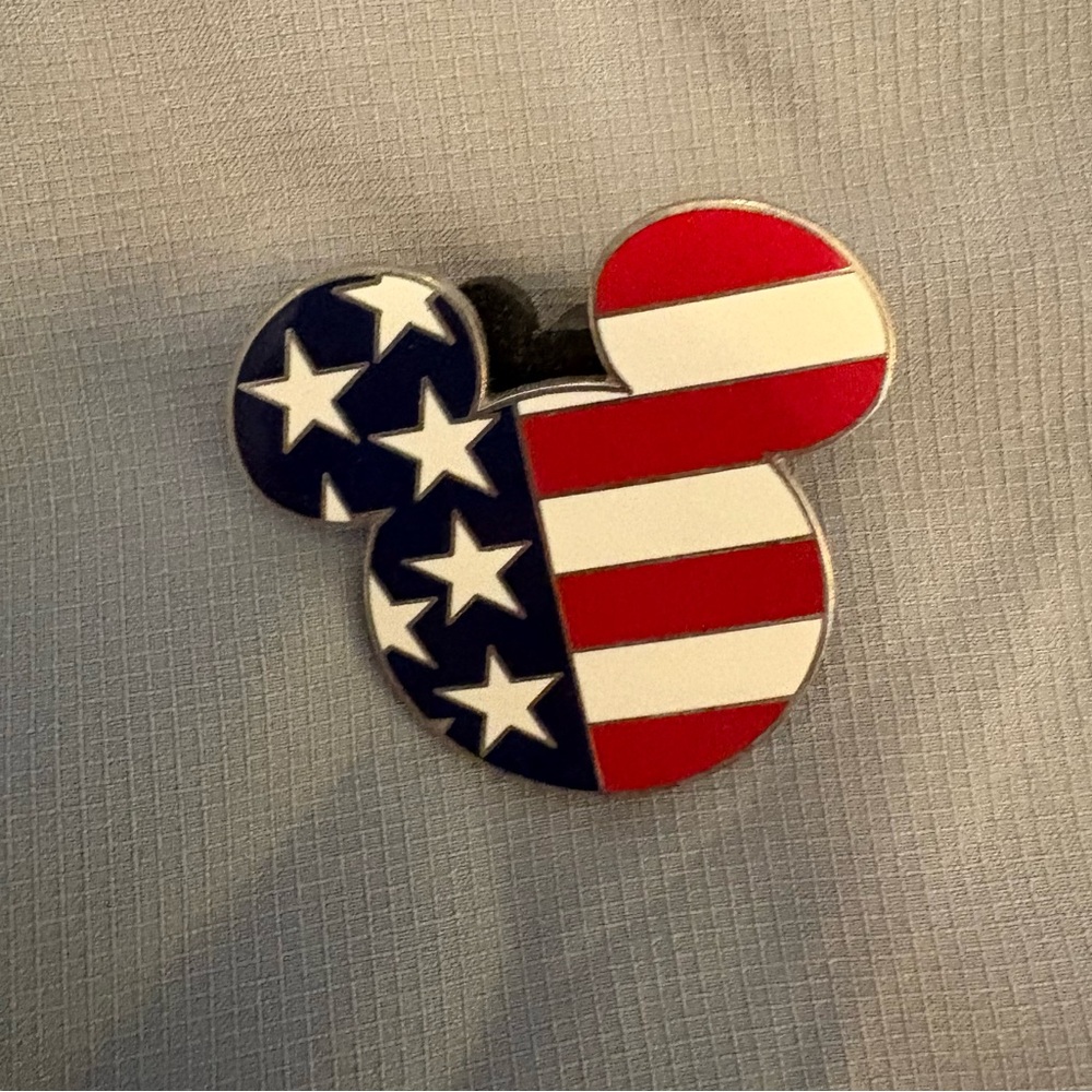 Disney Patriotic Mickey Mouse Brooch - Red, White, Blue